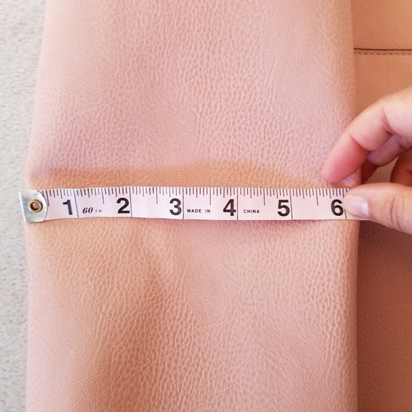 Pink Faux Leather Tote Bag with Tassels - Picture 6 of 13